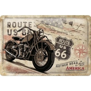 Plakat 20x30 Route 66 Bike Map