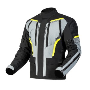 KURTKA TEKSTYLNA OZONE TOUR III BLACK/GREY/FLUO YELLOW