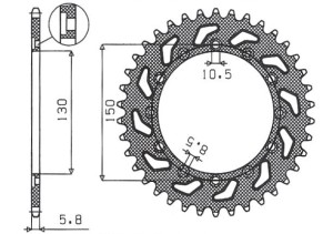 Zębatka tylna SUNSTAR SUNR1-3612-46