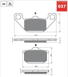 Klocki hamulcowe Gold Fren 037 AD
