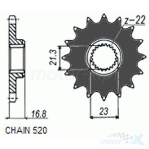 Zębatka SunStar SUNF370-16 zębów