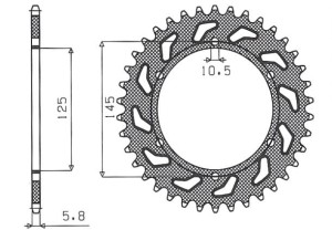 Zębatka tylna SUNSTAR SUNR1-3541-48