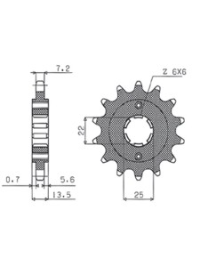 Zębatka SunStar SUNF406-15 zębów