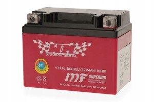 AKUMULATOR ŻELOWY WM MOTOR 12V 4 Ah YTX4L-BS