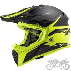 Kask LS2 MX437 FAST EVO ROAR BLACK H-V YELLOW 