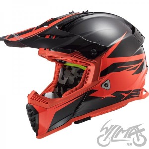 Kask LS2 MX437 FAST EVO ROAR BLACK RED