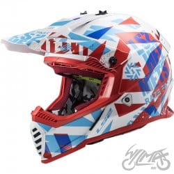 Kask LS2 MX437 FAST EVO FUNKY RED WHITE