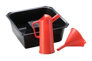 Zestaw do wymiany oleju 3-częściowy miska 9l i lejki