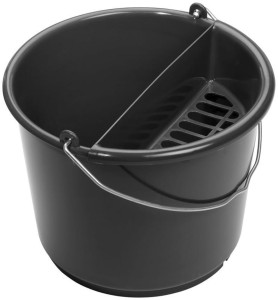 Wiadro na stacje benzynowe 10 l z uchwytem na myjkę, kolor: ciemnoszary