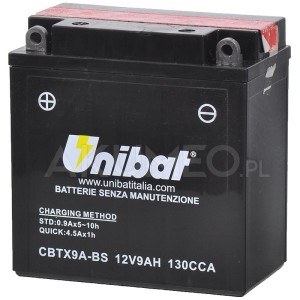 Akumulator UNIBAT CBTX9A-BS 12V 9AH