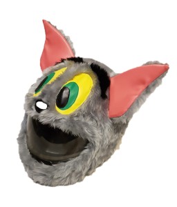 Ozdoba na kask czapka - GREY MONSTER KOT TOM