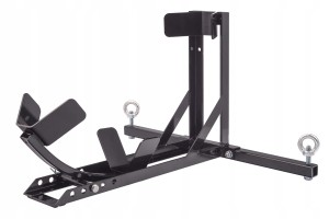 Stojak - uchwyt podnośnik pod przednią oponę HLP czarny - Mocowanie stojak koła przód do przyczepy 