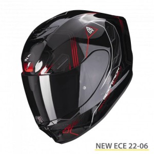 SCORPION KASK EXO-391 SPADA BK-NEON RED