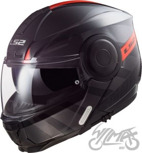 Kask LS2 FF902 SCOPE HAMR BLACK TI/RED + PINLOCK