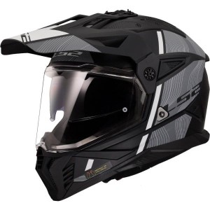 KASK LS2 MX702 PIONEER II  HILL MATT BLACK WHITE