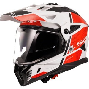 KASK LS2 MX702 PIONEER II  HILL WHITE RED