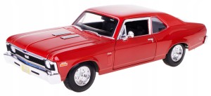 Model metalowy MAISTO CHEVROLET NOVA SS 1970 1:18 CZERWONY 