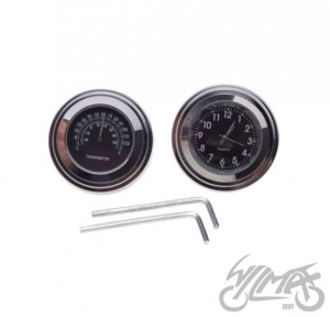 Zegarek z termometrem na kierownicę czarny WM