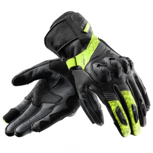 Rękawice Skórzane Rebelhorn Viper Black/Grey/Fluo Yellow