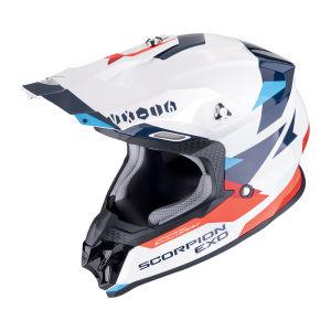 SCORPION KASK VX-16 EVO AIR ROD WHITE RED BLUE