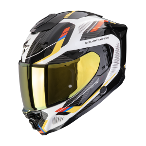 SCORPION KASK EXO-1500 AIR SLEEK White Blue Yellow