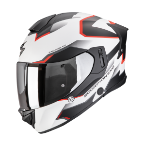 SCORPION EXO-530 AIR CLIP MATT WHITE BLACK RED