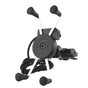 Uchwyt motocyklowy z ładowarką do telefonów - RAM