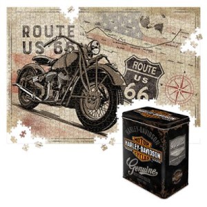 Puzzle w puszce - gotowy prezent - HARLEY DAVIDSON Route 66 Map 