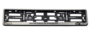 Ramka samochodowa - podkładka tablicy rejestracyjnej - stal nierdzewna - MOTOCYKLE SĄ WSZĘDZIE - A161